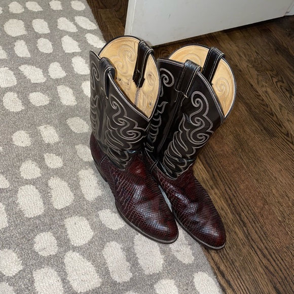 Tony Lama Python Cowboy Boots - Picture 3 of 5